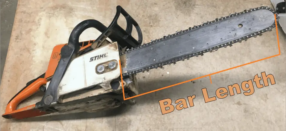 How to measure chainsaw bar length
