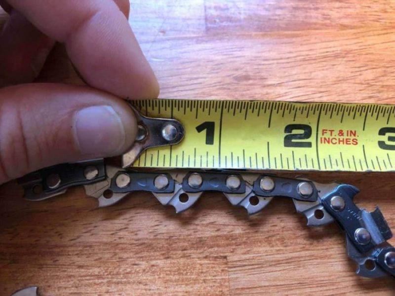 How to measure a chainsaw chain